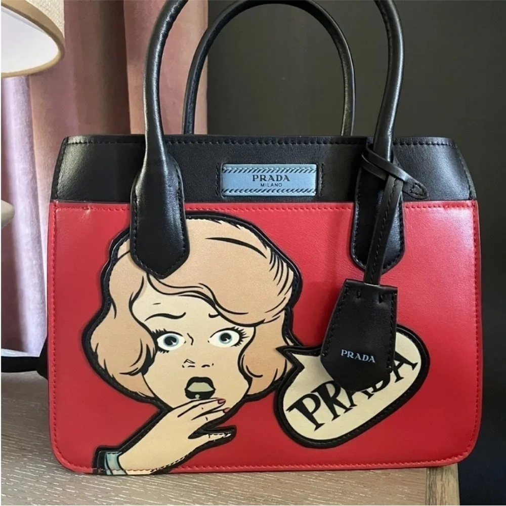 PRADA 2018 comic book themed bag purse tote - Picture 4 of 15